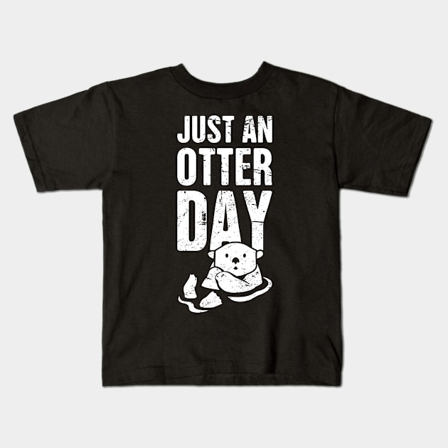 Just An Otter Day Kids T-Shirt by MeatMan